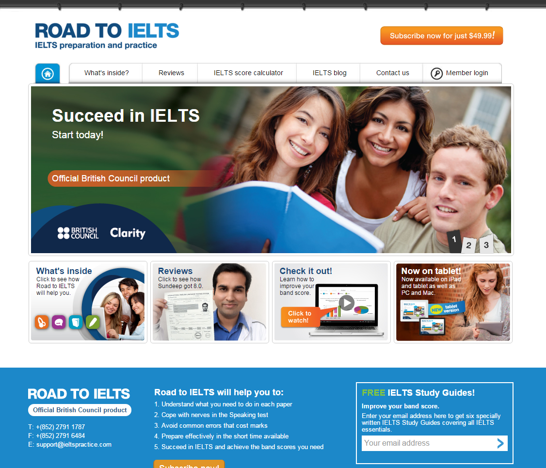 ieltspractice web browser preview