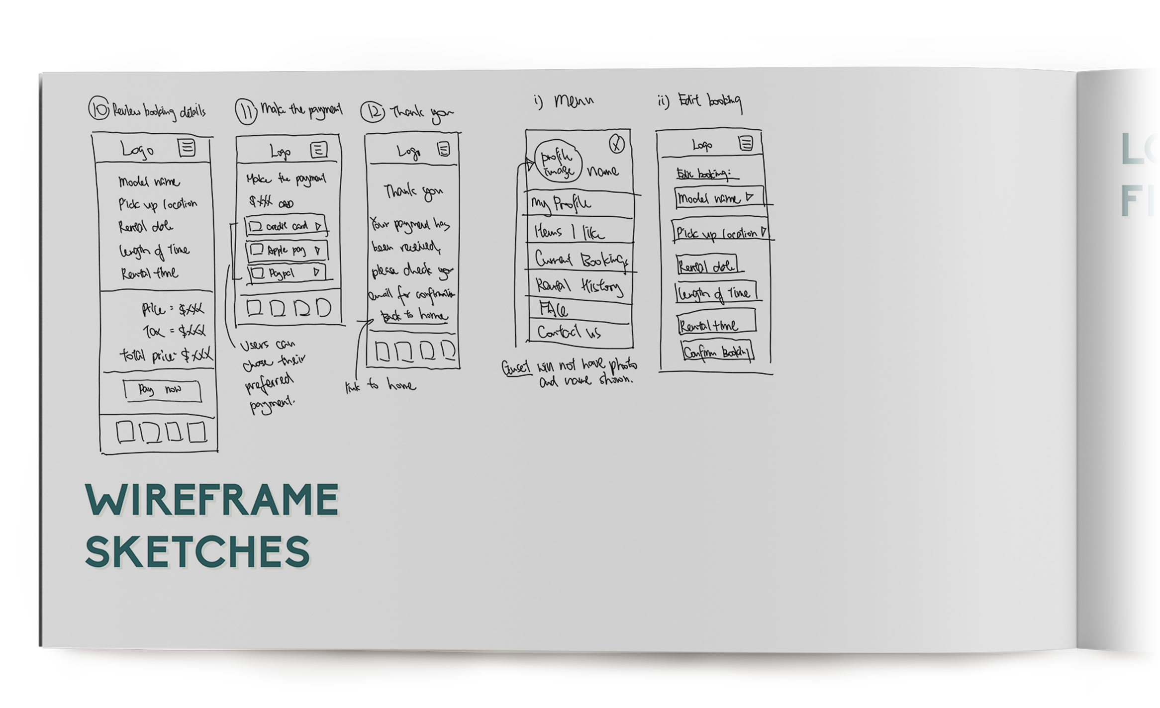 Wireframe Sketches 3
